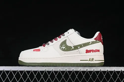 All categories Nk Air Force 1 Air Force series Nk Air Force 1 Low Air Force low-top Nike Air Force 1'07 Low joint beige woven label green hook Air Force 1 low-top casual sneakers QW5606-273